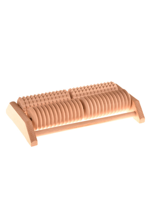 Luxurious 4-Roller Wooden Foot Massager - High-Quality from the Manufacturer!