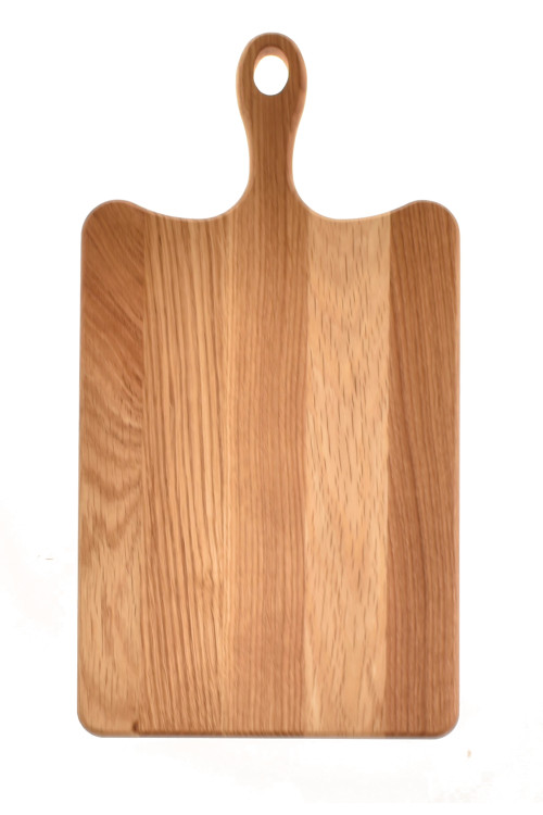 Drewniana Deska Dębowa do Krojenia z Rączką 39x21cm Duża Dąb   –  Producent!
