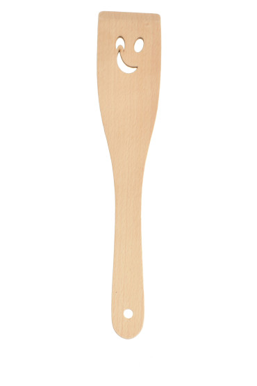 Smiling Face Kitchen Spatula 28cm - Beechwood | Manufacturer