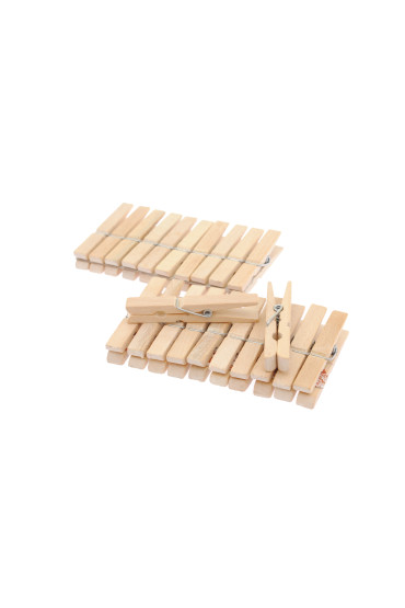 Wooden Beech Clothespins Laundry Clips 20pcs - Manufacturer Quality